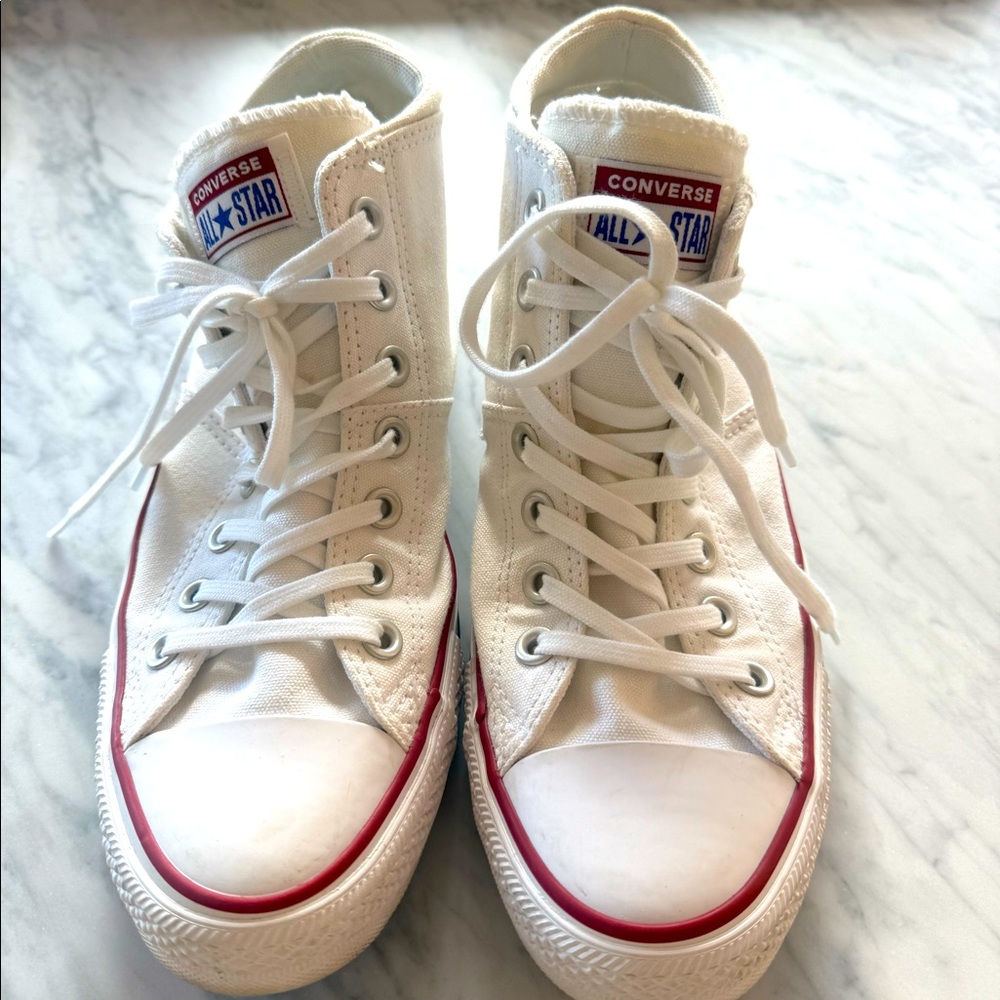 Worn once! Converse women shoes size 10